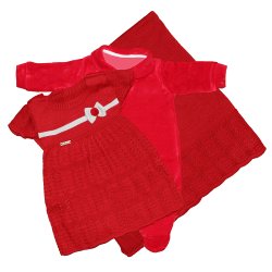 Saída de Maternidade Linda Plush e Tricot Vermelho 3 Peças Saída de Maternidade Linda Plush e Tricot Vermelho 3 Peças