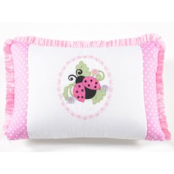 Kit Berço Americano Joaninha Rosa 9 Peças Kit Berço Americano Joaninha Rosa 9 Peças