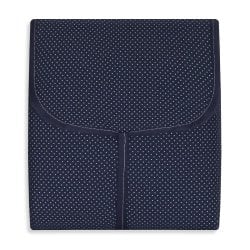 Trocador Portátil Náutico Poá Marinho com Bolso Trocador Portátil Náutico Poá Marinho com Bolso