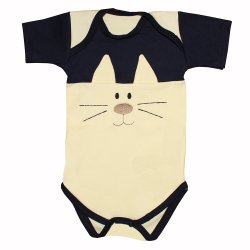 Body de Bebê Gatinho Palha e Marinho Body de Bebê Gatinho Palha e Marinho