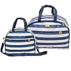 Mala Maternidade + Bolsa M Milão Listras Marinho Mala Maternidade + Bolsa M Milão Listras Marinho