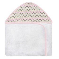 Toalha de Banho Chevron Zig Zag Rosa com Capuz Toalha de Banho Chevron Zig Zag Rosa com Capuz