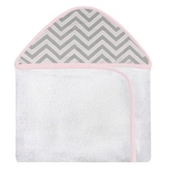 Toalha de Banho Chevron Rosa com Capuz Toalha de Banho Chevron Rosa com Capuz