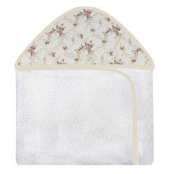 Toalha de Banho Nervura Floral Rosê com Capuz Toalha de Banho Nervura Floral Rosê com Capuz
