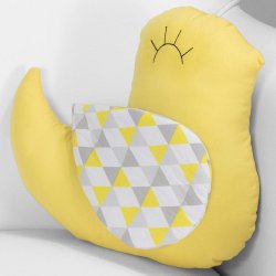 Almofada Pássaro Losango Amarelo Almofada Pássaro Losango Amarelo