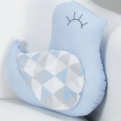 Almofada Pássaro Losango Azul Almofada Pássaro Losango Azul