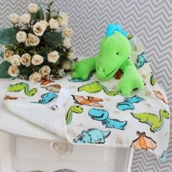 Naninha para Bebê Dinossauro Verde Naninha para Bebê Dinossauro Verde
