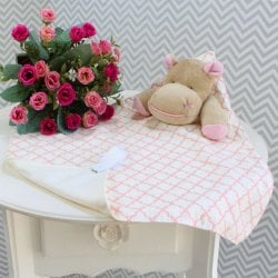 Naninha para Bebê Hipopótamo Rosê Naninha para Bebê Hipopótamo Rosê
