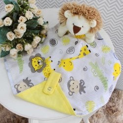 Naninha para Bebê Leão Safari Amarelo Naninha para Bebê Leão Safari Amarelo