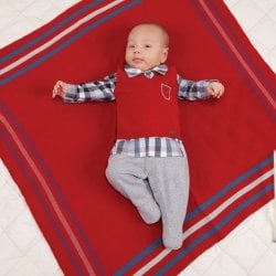 Saída de Maternidade Mário Tricot Vermelho com Xadrez 3 Peças Saída de Maternidade Mário Tricot Vermelho com Xadrez 3 Peças