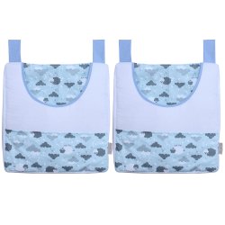 Porta Fraldas Varão Ovelhinha Azul 2 Peças Porta Fraldas Varão Ovelhinha Azul 2 Peças