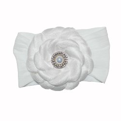 Faixa de Cabelo para Bebê Charme Branco Faixa de Cabelo para Bebê Charme Branco