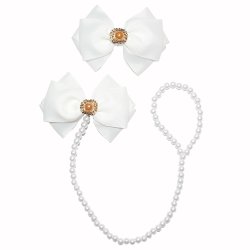 Prendedor de Chupeta + Presilha de Cabelo Branco Prendedor de Chupeta + Presilha de Cabelo Branco