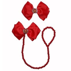 Prendedor de Chupeta + Presilha de Cabelo Vermelho Prendedor de Chupeta + Presilha de Cabelo Vermelho