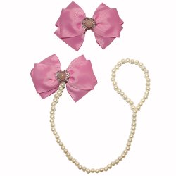 Prendedor de Chupeta + Presilha de Cabelo Rosa Prendedor de Chupeta + Presilha de Cabelo Rosa