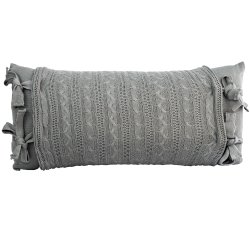 Almofada com Avental Lauren Cinza Tricot Almofada com Avental Lauren Cinza Tricot