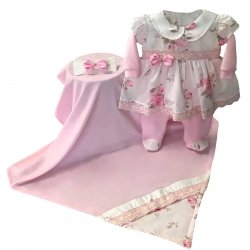 Saída de Maternidade Dream Floral Rosa Plush 3 Peças Saída de Maternidade Dream Floral Rosa Plush 3 Peças