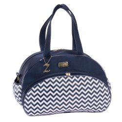 Bolsa Maternidade Chevron e Marinho G Bolsa Maternidade Chevron e Marinho G