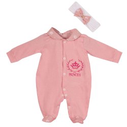 Macacão Longo de Bebê Ana Rosa 2 Peças Macacão Longo de Bebê Ana Rosa 2 Peças