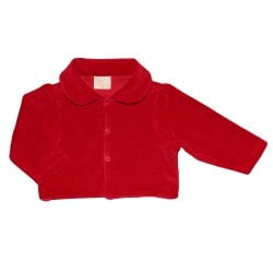 Casaco de Bebê Basic Vermelho Plush Casaco de Bebê Basic Vermelho Plush