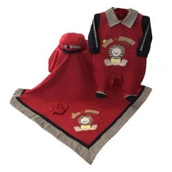 Saída de Maternidade Leão Vermelho 4 Peças Saída de Maternidade Leão Vermelho 4 Peças