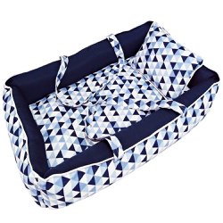 Ninho para Bebê Losango Marinho com Alça 2 Peças Ninho para Bebê Losango Marinho com Alça 2 Peças
