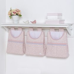 Porta Fraldas Varão Secret Garden Rosa 3 peças Porta Fraldas Varão Secret Garden Rosa 3 peças
