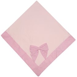 Manta de Bebê Poá Rosa Malha Manta de Bebê Poá Rosa Malha
