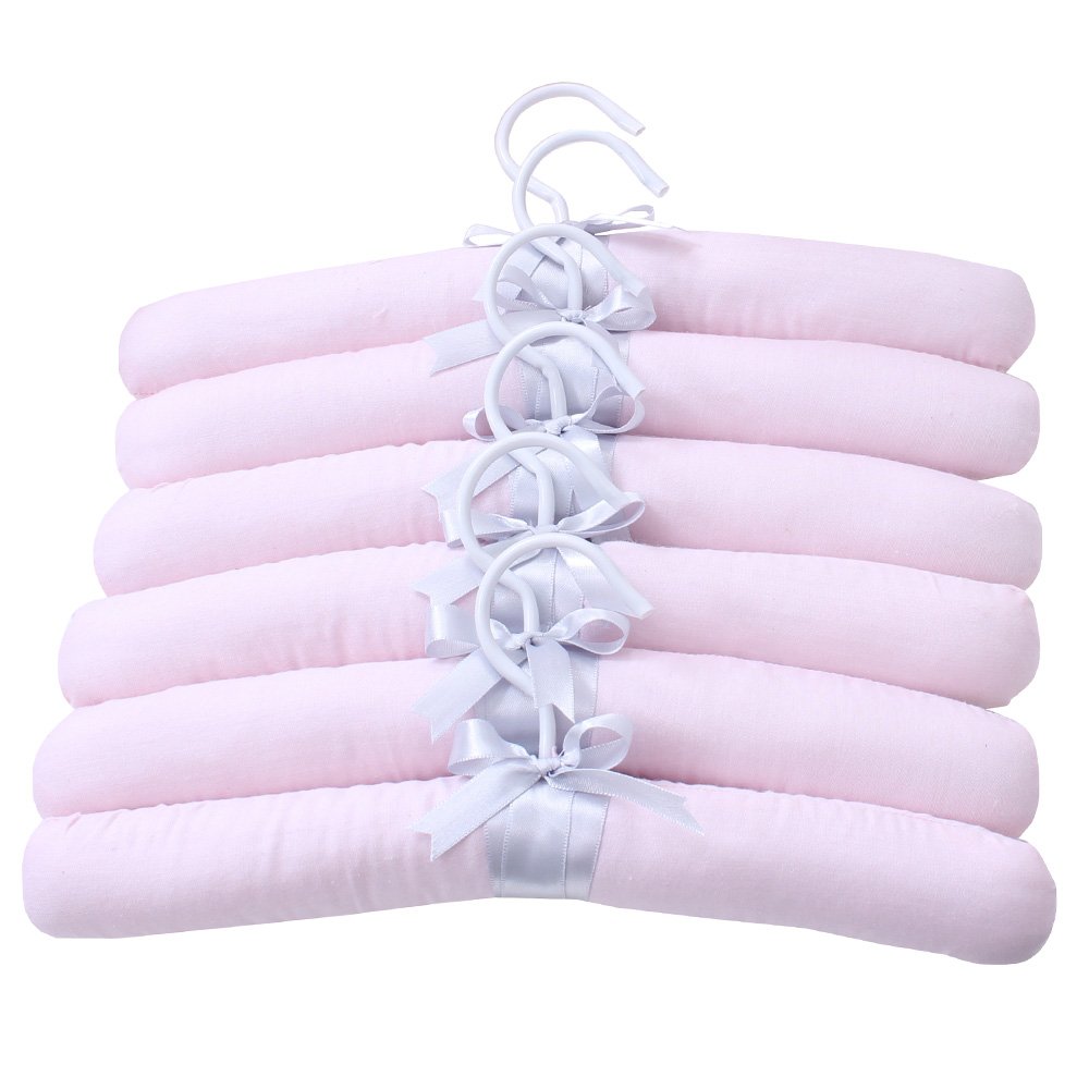 Kit de Cabide para Bebê Triângulo Rosa 6 Peças