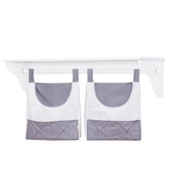 Porta Fraldas Luxo Cinza e Branco 2 peças Porta Fraldas Luxo Cinza e Branco 2 peças