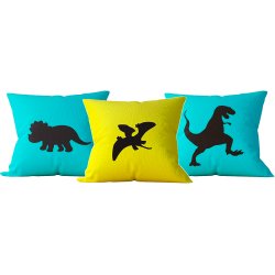 Kit Almofada Dinossauro Trice, Ptero e Rex 3 Peças Kit Almofada Dinossauro Trice, Ptero e Rex 3 Peças