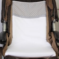 Colchonete para Carrinho Estrelinha Cinza 3 Peças Colchonete para Carrinho Estrelinha Cinza 3 Peças