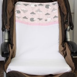 Colchonete para Carrinho Ovelhinha Rosa 3 Peças Colchonete para Carrinho Ovelhinha Rosa 3 Peças