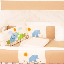 Kit Mini Berço Savana Cáqui 10 Peças Kit Mini Berço Savana Cáqui 10 Peças