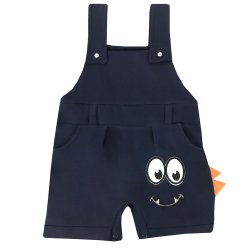 Jardineira de Bebê Monstrinho Marinho e Laranja Jardineira de Bebê Monstrinho Marinho e Laranja