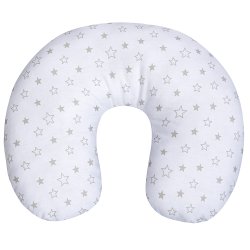 Almofada de Pescoço para Bebê Estrelinha Cinza Almofada de Pescoço para Bebê Estrelinha Cinza