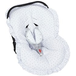 Capa Bebê Conforto Estrelinha Cinza 3 Peças Capa Bebê Conforto Estrelinha Cinza 3 Peças
