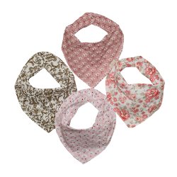 Kit Babador Bandana Divertido Rosa e Rosê 4 Peças Kit Babador Bandana Divertido Rosa e Rosê 4 Peças
