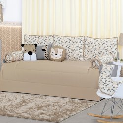 Kit Cama Babá Savannah Bege Percal 180 Fios 9 Peças Kit Cama Babá Savannah Bege Percal 180 Fios 9 Peças