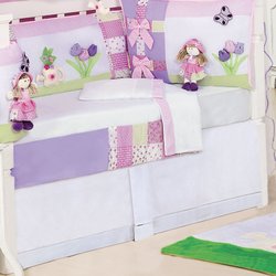 Saia Para Berço de Bebê Menina Tulipa Enxoval Branco Saia Para Berço de Bebê Menina Tulipa Enxoval Branco