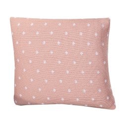 Almofada Tricot Poá Rosê Almofada Tricot Poá Rosê