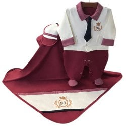 Saída de Maternidade King Bordô e Palha 3 Peças Saída de Maternidade King Bordô e Palha 3 Peças
