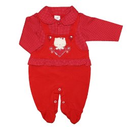 Macacão Longo de Bebê Gatinha Charmosa Malha Macacão Longo de Bebê Gatinha Charmosa Malha