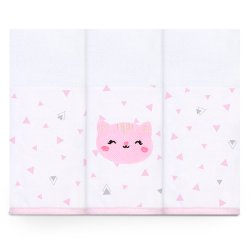 Fralda de Ombro Mami Gatinha Rosa 3 Peças Fralda de Ombro Mami Gatinha Rosa 3 Peças