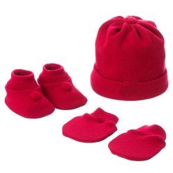 Kit Touca - Luva - Sapatinho Love Baby Tricot - Cores Diversas Kit Touca - Luva - Sapatinho Love Baby Tricot - Cores Diversas