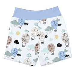 Short de Bebê Balão Azul Malha Short de Bebê Balão Azul Malha