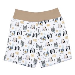 Short de Bebê Dog Branco Malha Short de Bebê Dog Branco Malha
