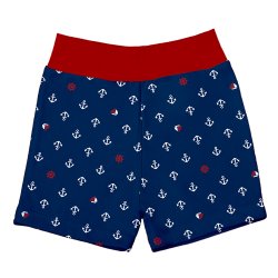 Short de Bebê Náutico Marinho Malha Short de Bebê Náutico Marinho Malha