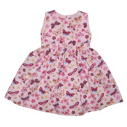 Vestido de Bebê Borboletas Charmosas Rosa Vestido de Bebê Borboletas Charmosas Rosa