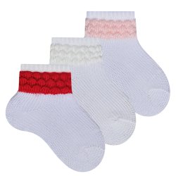 Kit de Meias para Bebê Basic Charme 3 Pares Kit de Meias para Bebê Basic Charme 3 Pares